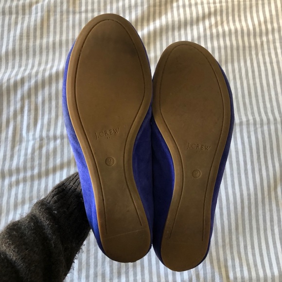 Royal blue suede J Crew flats - Picture 3 of 7
